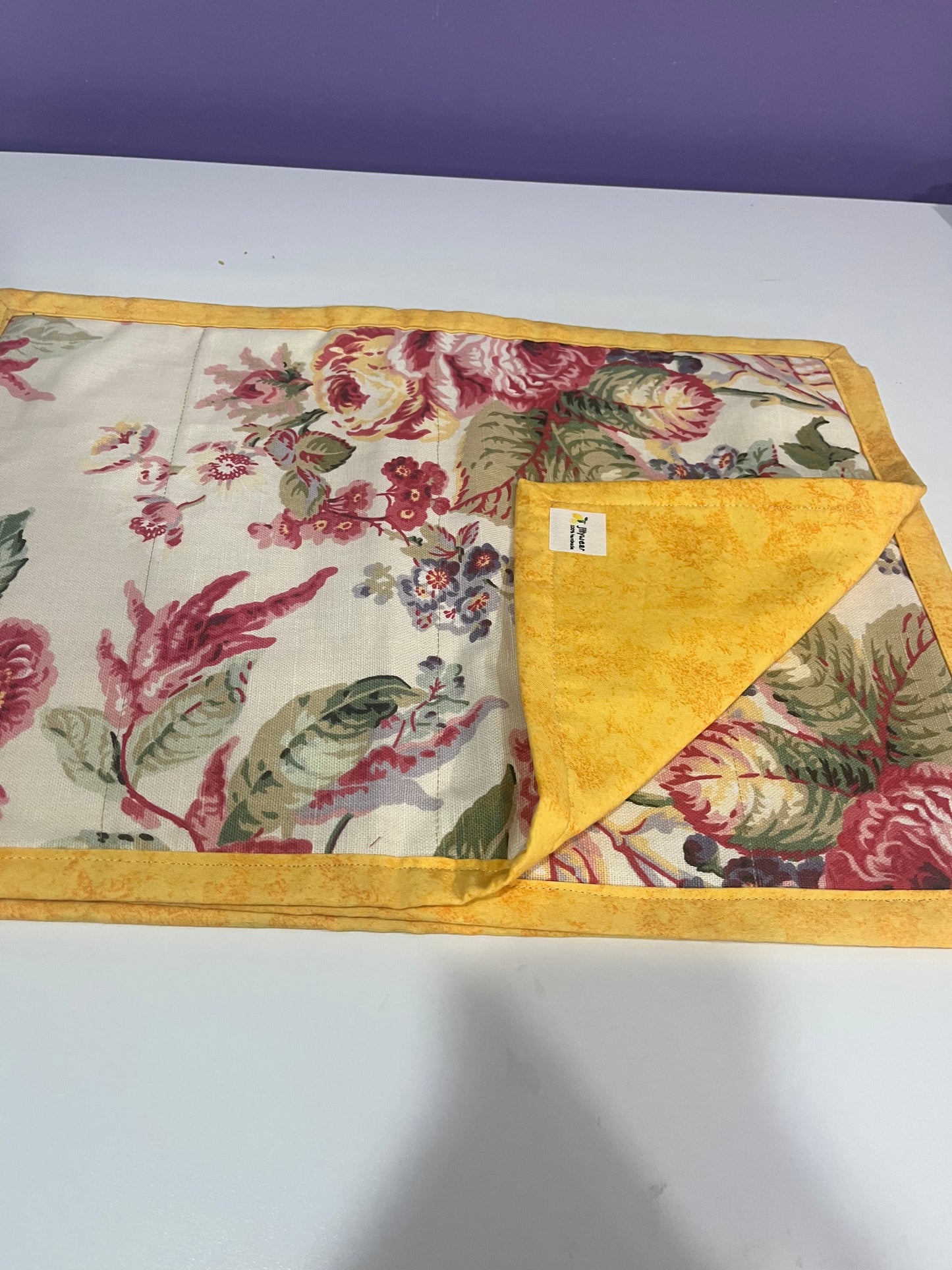 Floral Garden Reversible Quilted Placemats