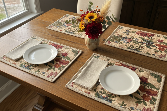 Botanical Placemat Table Setting
