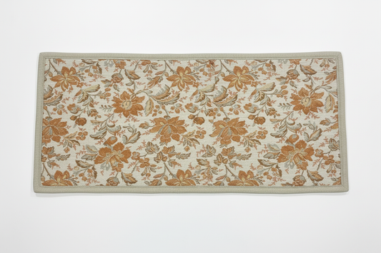 Autumn table runner folded to show both sides