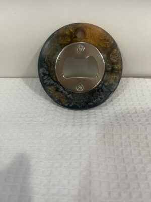 Gray and gold bottle opener