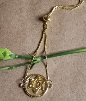 Circle Star of David bracelet