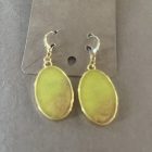 Yellow Orange Oval Earrings