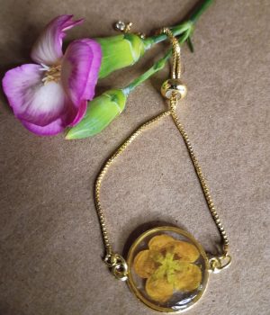 Orange yellow flower bracelet