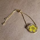 Orange yellow flower bracelet