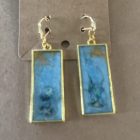 Blue Rectangle Earrings