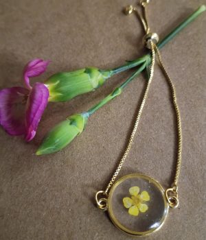 Small Yellow Flower Bracelet