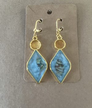 Blue Diamond Earrings