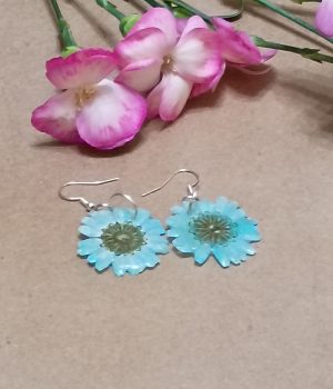Blue Flower Earrings