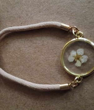 white flower bracelet