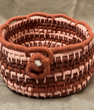 Multi-Rust Colored Rope Basket