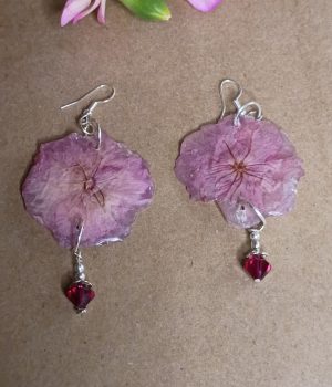 Light Pink Flower Earrings